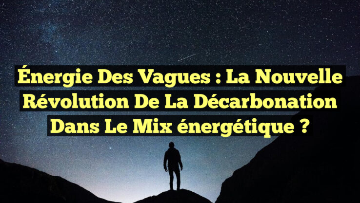 Énergie des vagues : la nouvelle révolution de la décarbonation dans le mix énergétique ? Énergie des vagues : la nouvelle révolution de la décarbonation dans le mix énergétique ?