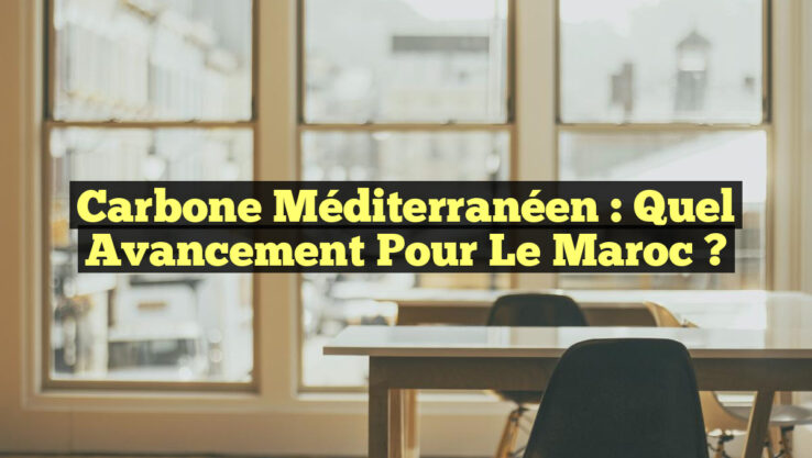 Carbone Méditerranéen : Quel Avancement pour le Maroc ?