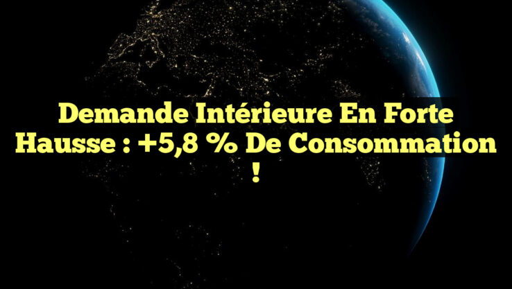 Demande Intérieure en Forte Hausse : +5,8 % de Consommation !