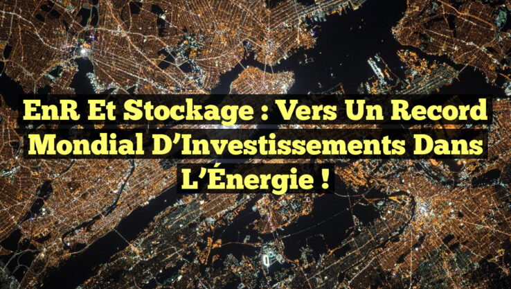 EnR et Stockage : Vers un Record Mondial d’Investissements dans l’Énergie ! EnR et Stockage : Vers un Record Mondial d’Investissements dans l’Énergie !