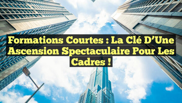 Formations Courtes : La Clé d’Une Ascension Spectaculaire pour les Cadres !
