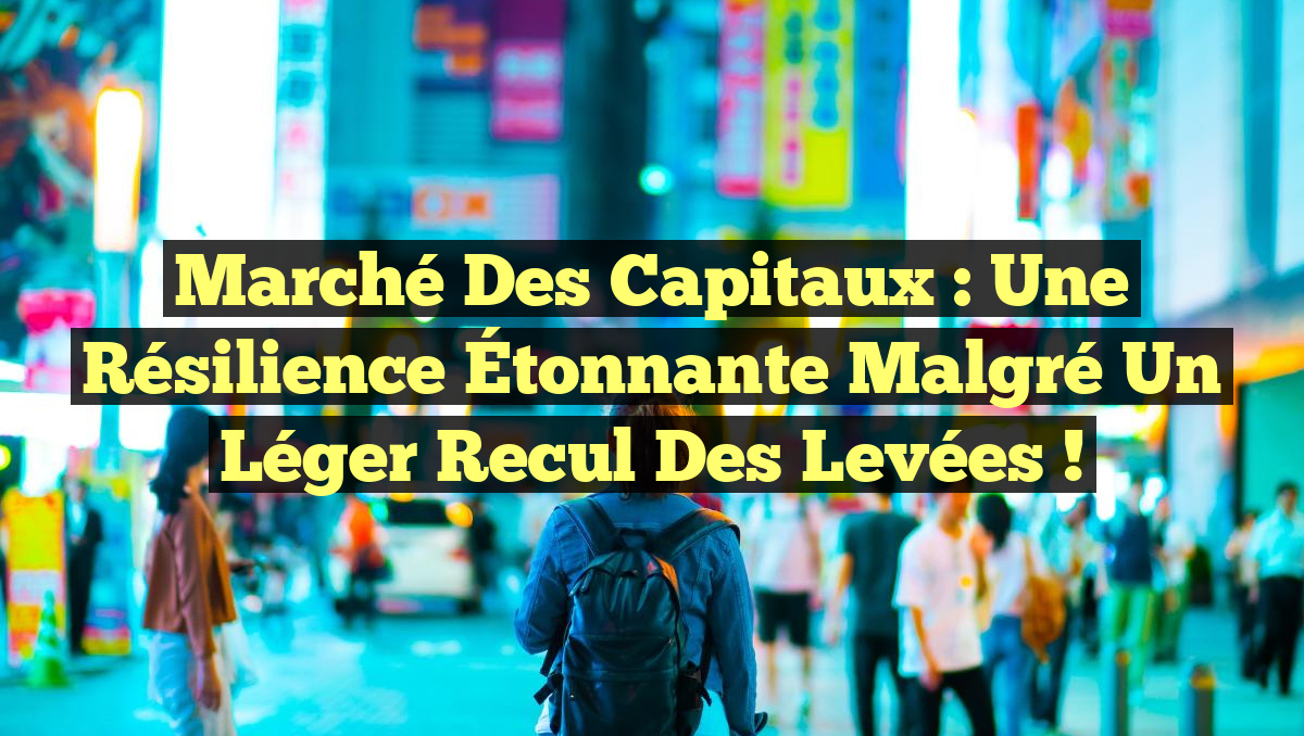 Marché des Capitaux : Une Résilience Étonnante Malgré un Léger Recul des Levées !
