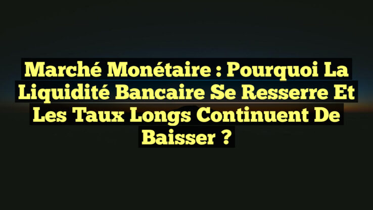 Marché Monétaire : Pourquoi la Liquidité Bancaire se Resserre et les Taux Longs Continuent de Baisser ?