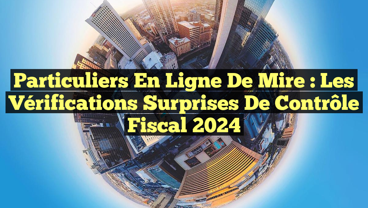 Particuliers en ligne de mire : Les vérifications surprises de contrôle ...