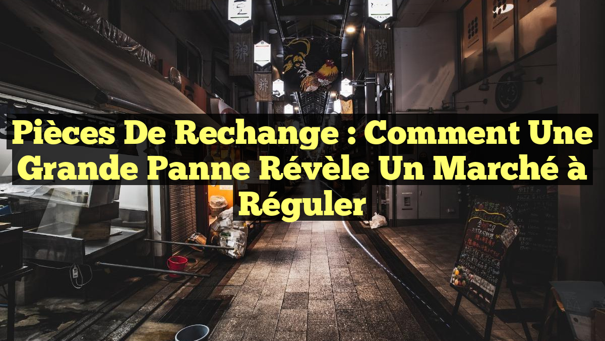 Pièces de Rechange : Comment une Grande Panne Révèle un Marché à Réguler