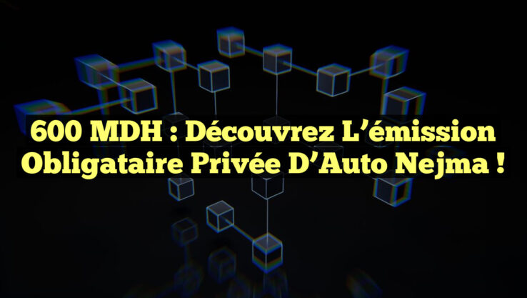 600 MDH : Découvrez l’émission obligataire privée d’Auto Nejma !