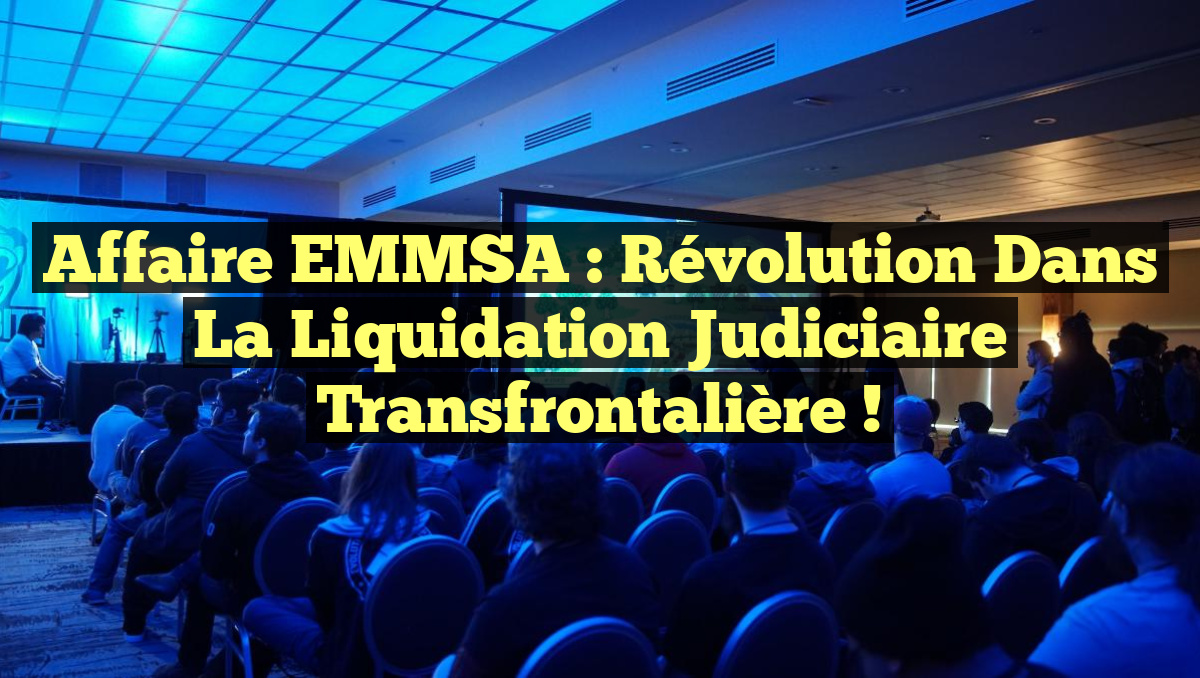 Affaire EMMSA : Révolution dans la Liquidation Judiciaire Transfrontalière !