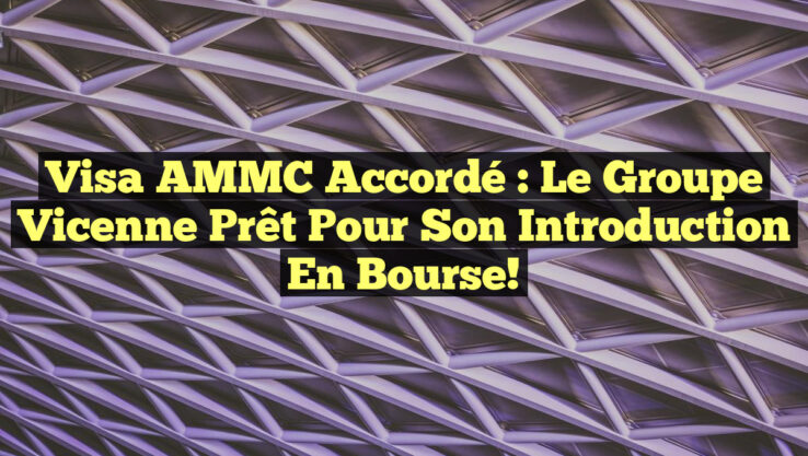 Visa AMMC Accordé : Le Groupe Vicenne Prêt pour son Introduction en Bourse!