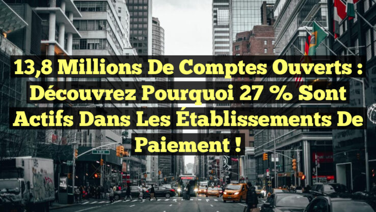 13,8 Millions de Comptes Ouverts : Découvrez Pourquoi 27 % Sont Actifs dans les Établissements de Paiement !