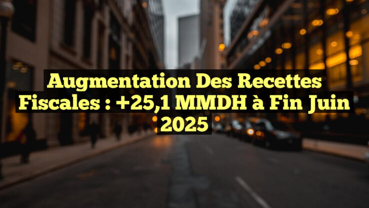 Augmentation des Recettes Fiscales : +25,1 MMDH à Fin Juin 2025