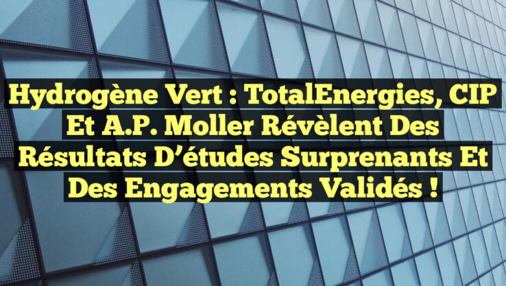 Hydrogène Vert : TotalEnergies, CIP et A.P. Moller révèlent des résultats d’études surprenants et des engagements validés !