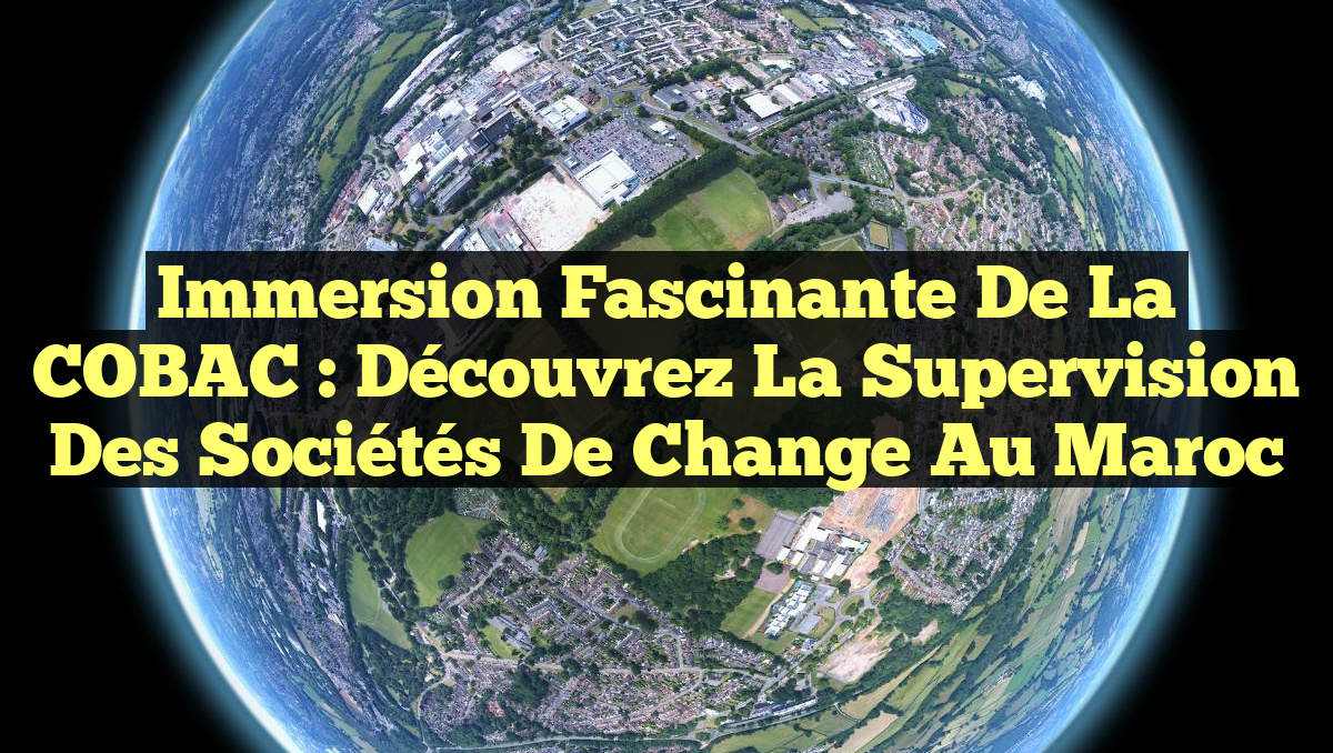 Immersion fascinante de la COBAC : Découvrez la supervision des sociétés de change au Maroc