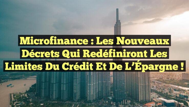 Microfinance : Les Nouveaux Décrets qui Redéfiniront les Limites du Crédit et de l’Épargne !