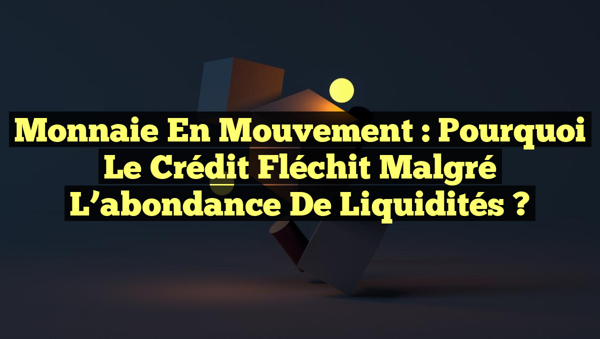Monnaie en mouvement : Pourquoi le crédit fléchit malgré l&rsquo;abondance de liquidités ?