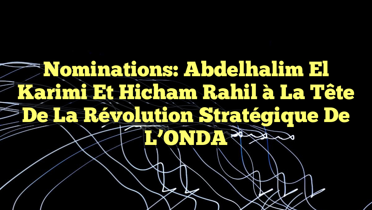 Nominations: Abdelhalim El Karimi et Hicham Rahil à la tête de la révolution stratégique de l&rsquo;ONDA