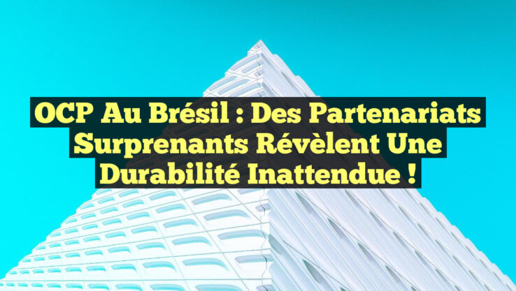 OCP au Brésil : Des Partenariats Surprenants Révèlent une Durabilité Inattendue !