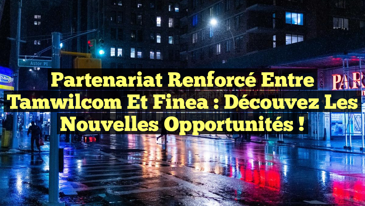Partenariat Renforcé entre Tamwilcom et Finea : Découvez les Nouvelles Opportunités !