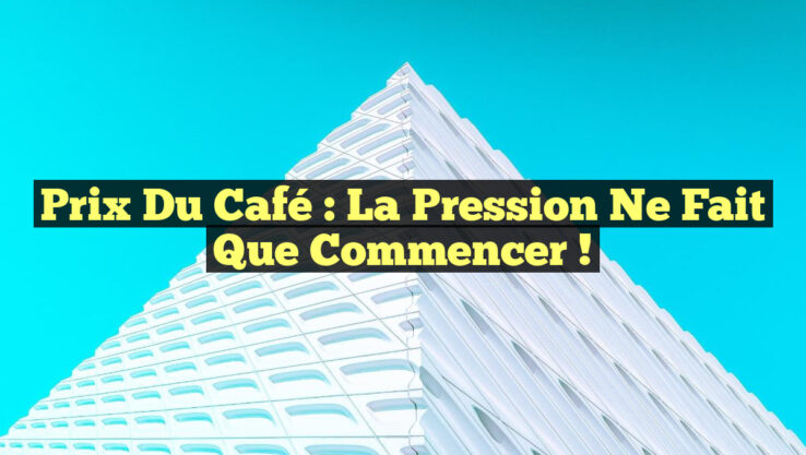 Prix du Café : La Pression Ne Fait Que Commencer ! Prix du Café : La Pression Ne Fait Que Commencer !