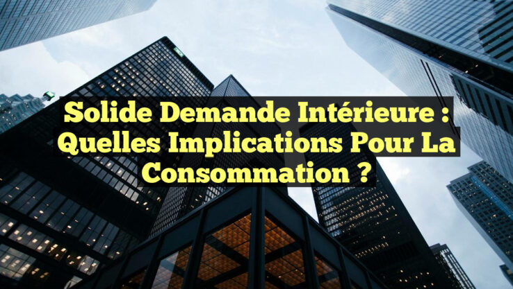 Solide Demande Intérieure : Quelles Implications pour la Consommation ?