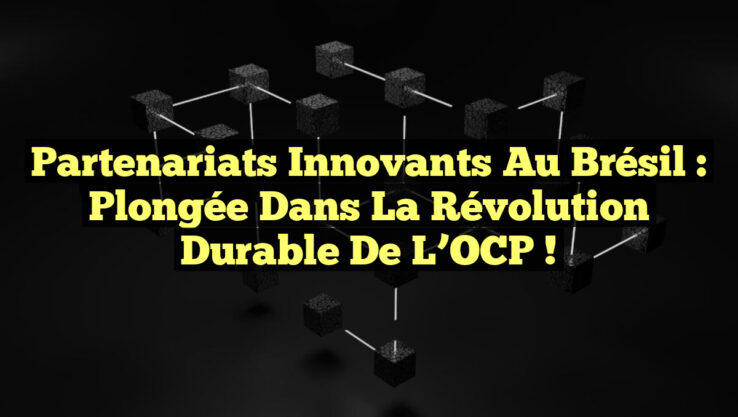 Partenariats Innovants au Brésil : Plongée dans la Révolution Durable de l’OCP !
