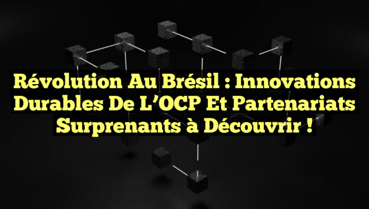 Révolution au Brésil : Innovations Durables de l’OCP et Partenariats Surprenants à Découvrir !