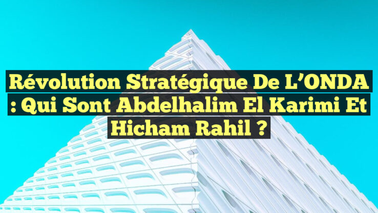 Révolution stratégique de l’ONDA : Qui sont Abdelhalim El Karimi et Hicham Rahil ?