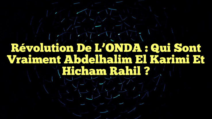 Révolution de l’ONDA : Qui sont vraiment Abdelhalim El Karimi et Hicham Rahil ?