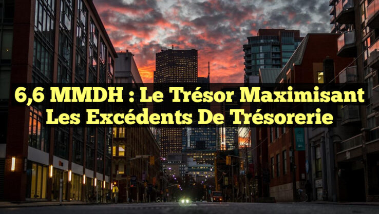 6,6 MMDH : Le Trésor Maximisant les Excédents de Trésorerie