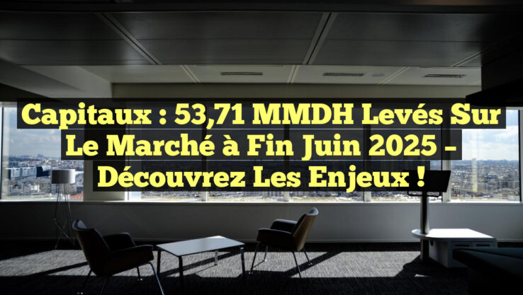 Capitaux : 53,71 MMDH Levés sur le Marché à Fin Juin 2025 – Découvrez les Enjeux !