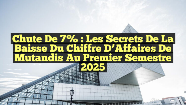 Chute de 7% : Les Secrets de la Baisse du Chiffre d’Affaires de Mutandis au Premier Semestre 2025 Chute de 7% : Les Secrets de la Baisse du Chiffre d’Affaires de Mutandis au Premier Semestre 2025
