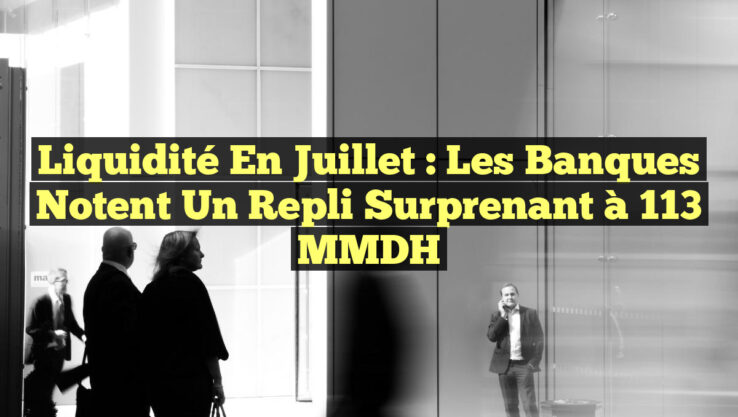 Liquidité en Juillet : Les Banques Notent un Repli Surprenant à 113 MMDH