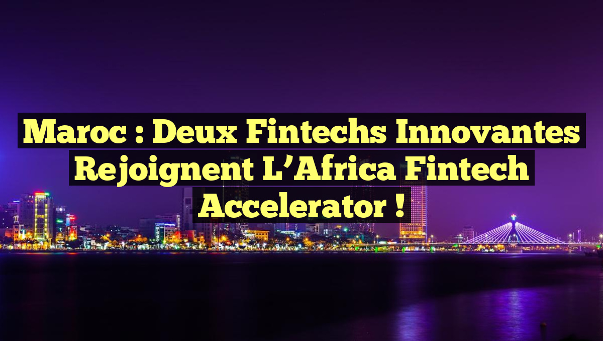 Maroc : Deux Fintechs Innovantes Rejoignent l&rsquo;Africa Fintech Accelerator !