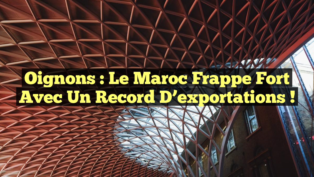 Oignons : Le Maroc frappe fort avec un record d&rsquo;exportations !
