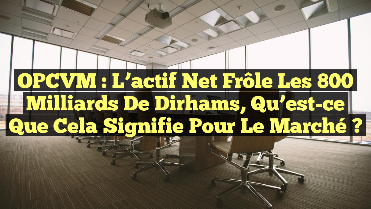 OPCVM : L&rsquo;actif net frôle les 800 milliards de dirhams, qu’est-ce que cela signifie pour le marché ?
