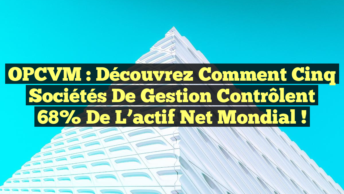 OPCVM : Découvrez comment cinq sociétés de gestion contrôlent 68% de l&rsquo;actif net mondial !