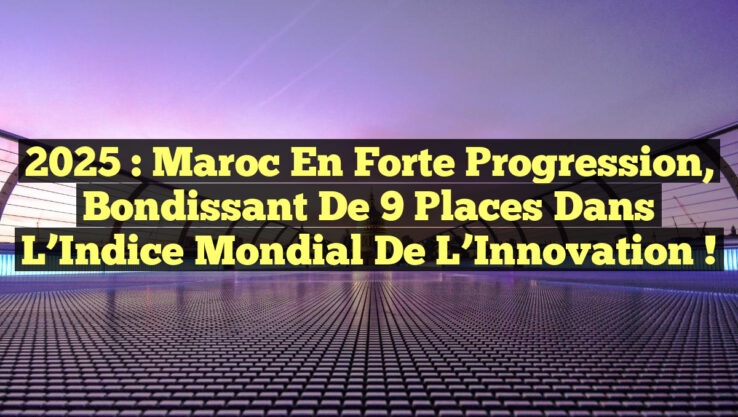 2025 : Maroc en Forte Progression, Bondissant de 9 Places dans l’Indice Mondial de l’Innovation ! 2025 : Maroc en Forte Progression, Bondissant de 9 Places dans l’Indice Mondial de l’Innovation !