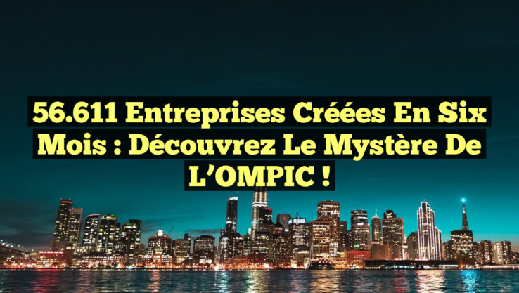 56.611 Entreprises Créées en Six Mois : Découvrez le Mystère de l’OMPIC !