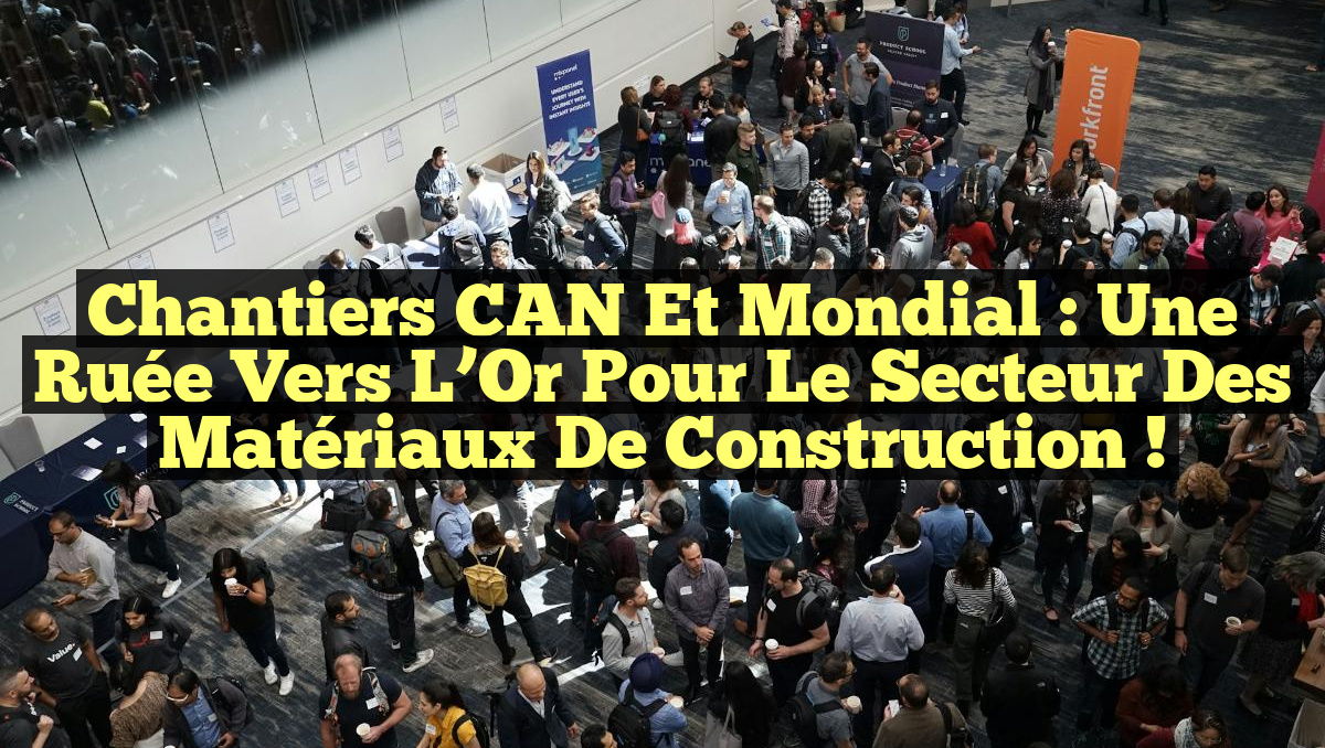 Chantiers CAN et Mondial : Une Ruée Vers l&rsquo;Or pour le Secteur des Matériaux de Construction !
