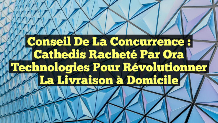 Conseil de la concurrence : Cathedis racheté par Ora Technologies pour révolutionner la livraison à domicile