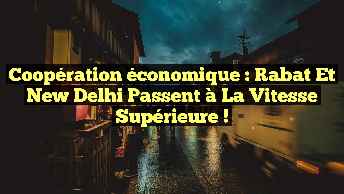 Coopération économique : Rabat et New Delhi passent à la vitesse supérieure !