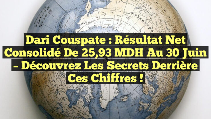Dari Couspate : Résultat Net Consolidé de 25,93 MDH au 30 Juin – Découvrez les Secrets Derrière ces Chiffres !
