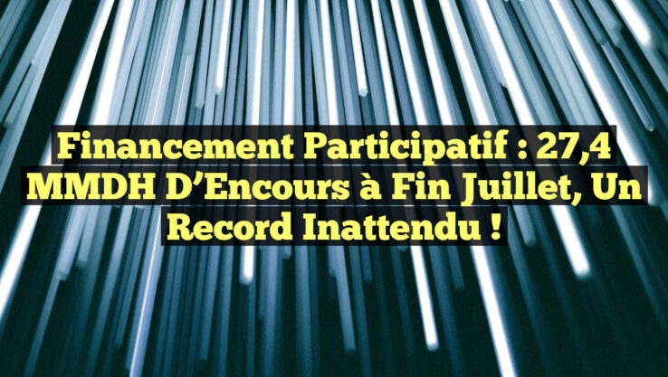 Financement Participatif : 27,4 MMDH d’Encours à Fin Juillet, un Record Inattendu !