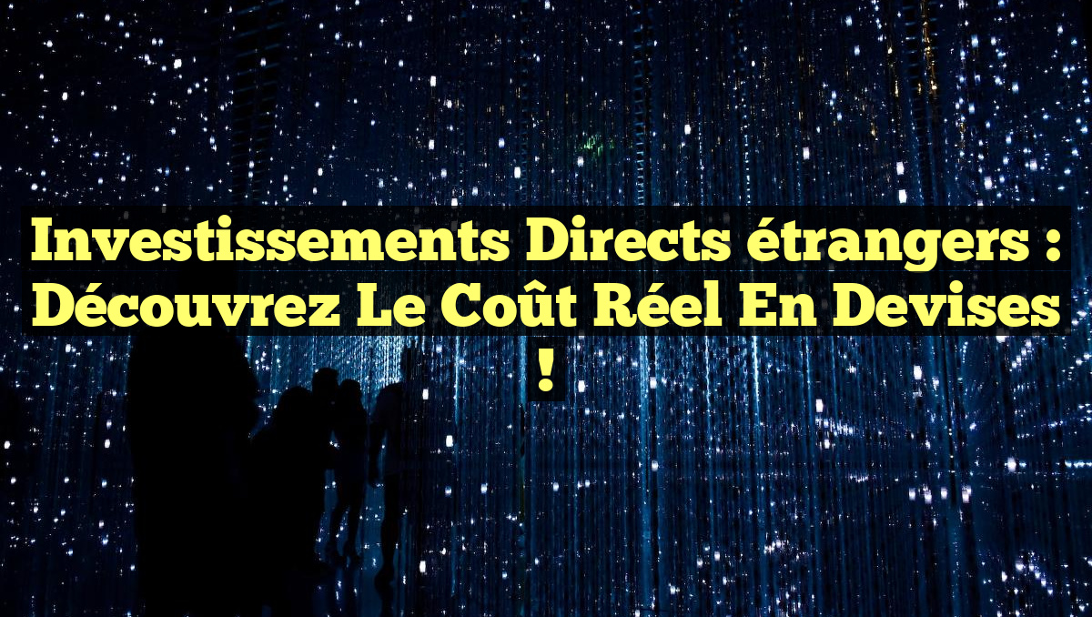 Investissements directs étrangers : découvrez le coût réel en devises !