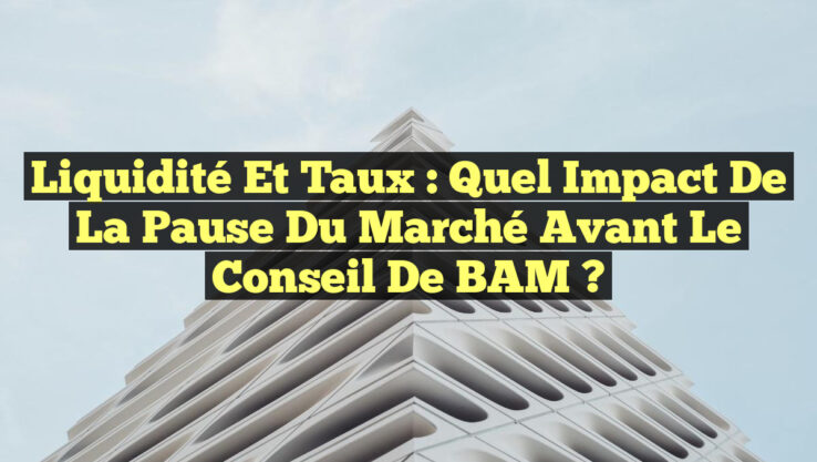Liquidité et Taux : Quel Impact de la Pause du Marché Avant le Conseil de BAM ?