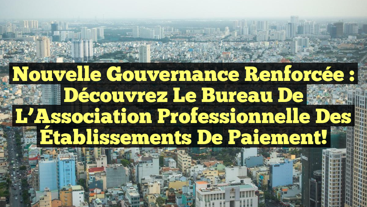 Nouvelle Gouvernance Renforcée : Découvrez le Bureau de l&rsquo;Association Professionnelle des Établissements de Paiement!