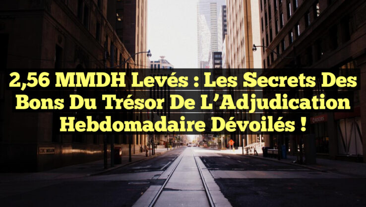 2,56 MMDH Levés : Les Secrets des Bons du Trésor de l’Adjudication Hebdomadaire Dévoilés !