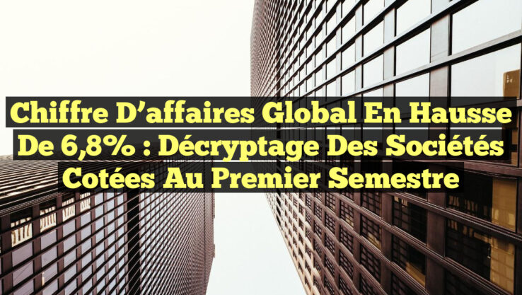 <p><strong>Chiffre d’affaires global en hausse de 6,8% : Décryptage des sociétés cotées au premier semestre</strong></p> Chiffre d’affaires global en hausse de 6,8% : Décryptage des sociétés cotées au premier semestre