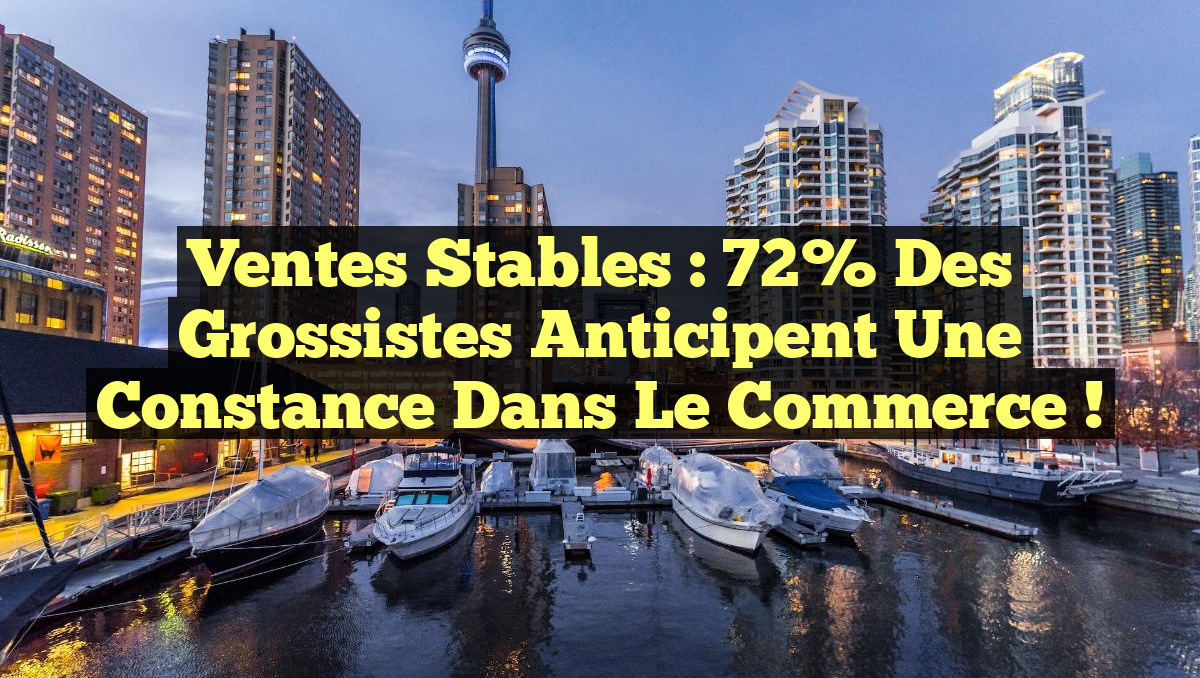 Ventes Stables : 72% des Grossistes Anticipent une Constance dans le Commerce !
