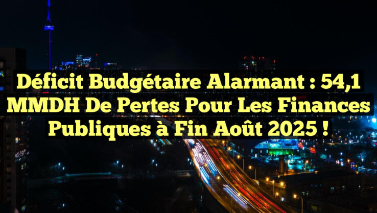 Déficit budgétaire alarmant : 54,1 MMDH de pertes pour les finances publiques à fin août 2025 !