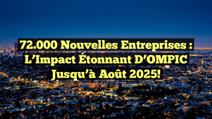 72.000 Nouvelles Entreprises : L’Impact Étonnant d’OMPIC Jusqu’à Août 2025!